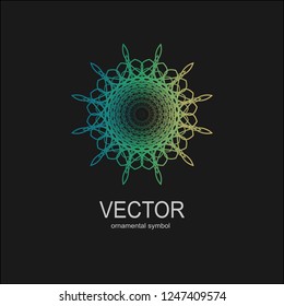 Mandala, ethno, geometry, lacy, round, a pattern with a gradient a vector