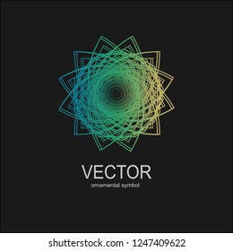Mandala, ethno, geometry, lacy, round, a pattern with a gradient a vector