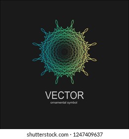 Mandala, ethno, geometry, lacy, round, a pattern with a gradient a vector