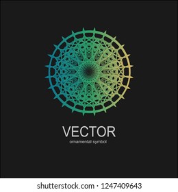 Mandala, ethno, geometry, lacy, round, a pattern with a gradient a vector