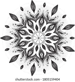 Mandala, expressed positive energy art, coloring book pattern design. energy magic circle.

