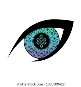 mandala eye, vector 
