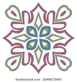 Mandala voor stof patroon, abstract bloemmotief
