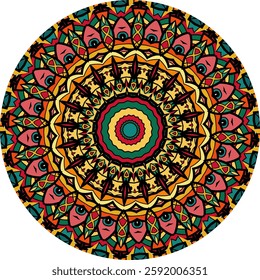 Mandala Featuring Abstract Artistic Elements