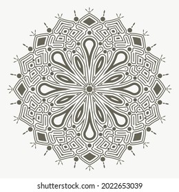 Plantilla de diseño de fondo plano de Mandala