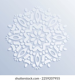 Mandala flat background design template