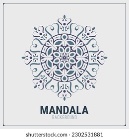 Mandala flat background design template