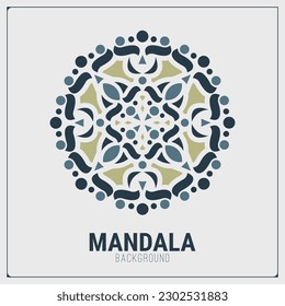 Mandala flat background design template