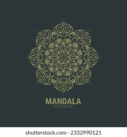 Mandala flat background design template