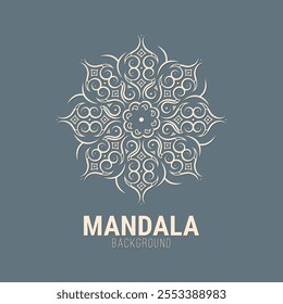 Mandala flat background design template