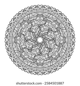 Mandala flat background design template