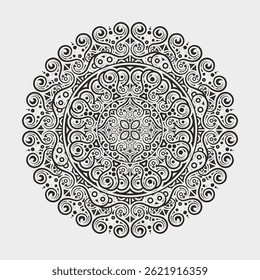 Mandala flat background design template