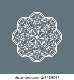 Mandala Plantilla de diseño de fondo plano