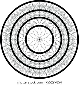 Mandala Fleurs et Feuilles