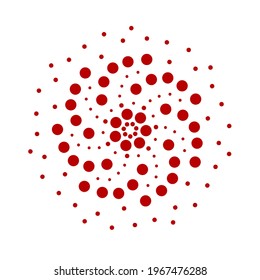 Mandala flora pattern red series in white background