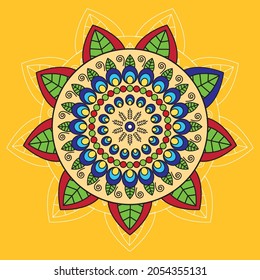 Mandala floral against a luxurious ornamental background. Mandala designs for business cards, greeting cards, wedding invitations, gift vouchers, fashion designs. Vector illustration.


