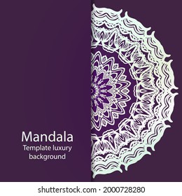 Mandala floral against ornamental background. Mandala designs for business cards, greeting cards, wedding invitations, gift vouchers, fashion designs. Vector illustration.
