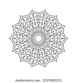 Patrón de arte floral mandala para ilustración de fondo