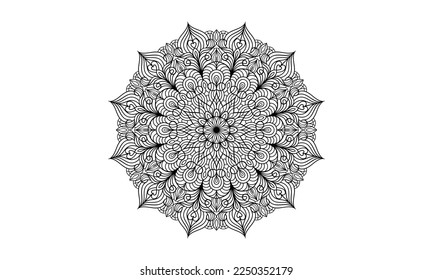 Mandala Floral Coloring Page Interior