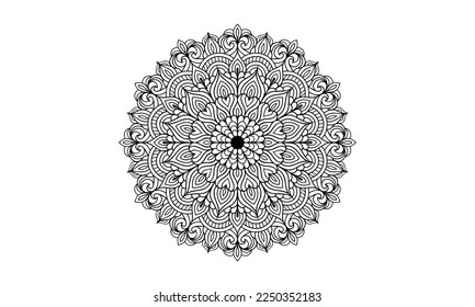 Mandala Floral Coloring Page Interior