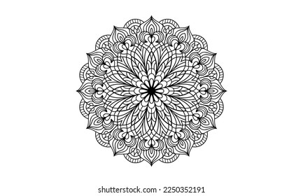 Mandala Floral Coloring Page Interior