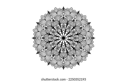 Mandala Floral Coloring Page Interior