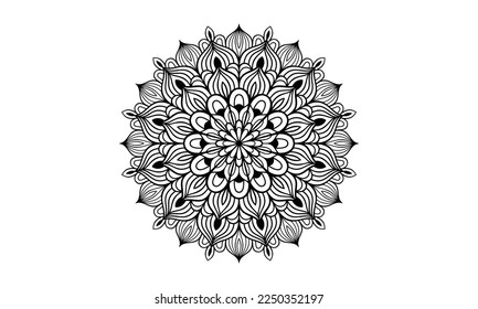 Mandala Floral Coloring Page Interior