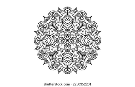 Mandala Floral Coloring Page Interior