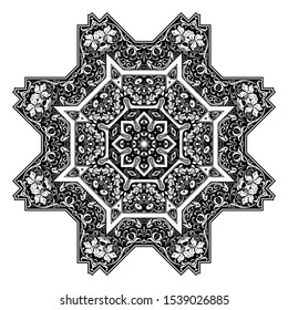 mandala floral decoration antoque vector art object