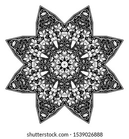 mandala floral decoration antoque vector art object
