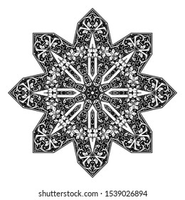 mandala floral decoration antoque vector art object