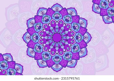 Mandala Floral Design Template. Ornamental luxury mandala pattern. Coloring book page. Henna tattoo mandala or Mehndi style.
