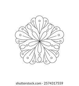 A mandala floral design vector file. Peaceful Petals, Ability to Relax, Brain Experiences, Harmonious Haven, Peaceful Portraits, Blossoming Beauty mandala design.