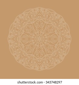 Mandala. Floral ethnic abstract decorative ornament. Hand drawn background. Islamic, arabic, indian, zentangle, tribal, african motif. Background texture for your design and business.