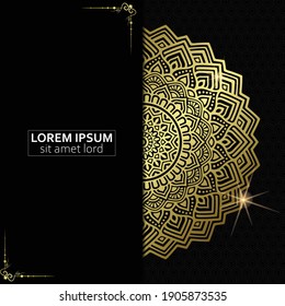 Mandala with floral ornament pattern, Vector mandala relaxation 
patterns unique design with nature style.