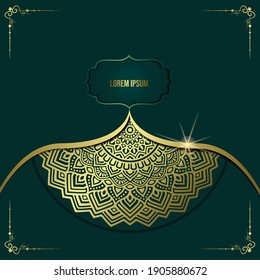 Mandala with floral ornament pattern, Vector mandala relaxation 
patterns unique design with nature style.