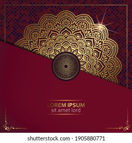Mandala with floral ornament pattern, Vector mandala relaxation 
patterns unique design with nature style.
