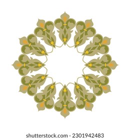 mandala floral ornament with various colors
