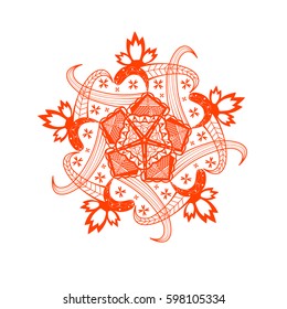 Mandala. Floral ornament. Vector Image.