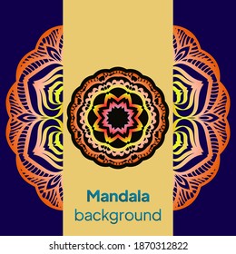 Mandala floral pattern Arabic Islamic east style. For print, poster, card, brochure, flyer. Vector illustration
