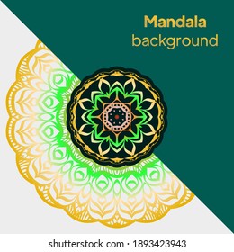 Patrón floral de Mandala estilo árabe islámico oriental. Para imprimir, afiche, tarjeta, folleto, volante. Ilustración del vector