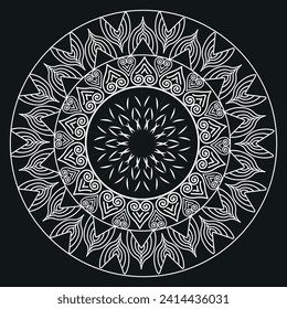 Mandala Blumenmuster-Hintergrundfarbbuch 
