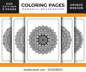 Mandala floral pattern coloring page for adults relaxation, mandala coloring pages