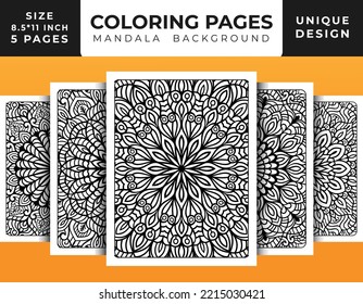Mandala Blumenmuster-Farbseite für Erwachsene Entspannung, Mandala-Farbseiten
