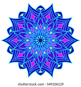 mandala, floral pattern.Vintage decorative elements. Hand drawn. Islam, Arabic, Indian, ottoman motifs. Decorative element for design. idea for greeting cards, invitations, prints, textiles, tattoo