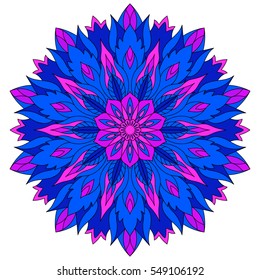 mandala, floral pattern.Vintage decorative elements. Hand drawn. Islam, Arabic, Indian, ottoman motifs. Decorative element for design. idea for greeting cards, invitations, prints, textiles, tattoo