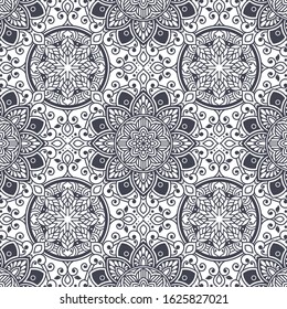 mandala floral seamless pattern design