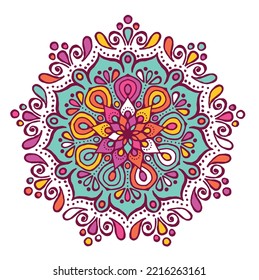 mandala with floral shapes vector illustration