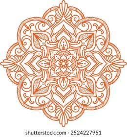 Mandala floral Simples Casamento de fundo