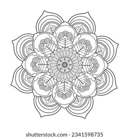 The Mandala floral Vector Illustration is a  artwork that combines the mesmerizing beauty of flowers with the intricate patterns of a mandala,
Illustration is perfect for various applications, includi